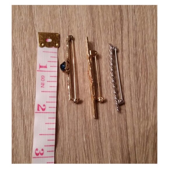 VINTAGE Bar Brooches Lot of 3 art deco style elegant statement. - Picture 4 of 4